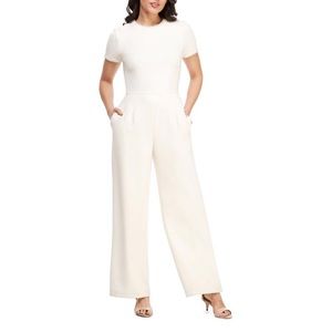 Gal Meets Glam Nadia Cream Pearl Jumpsuit 2